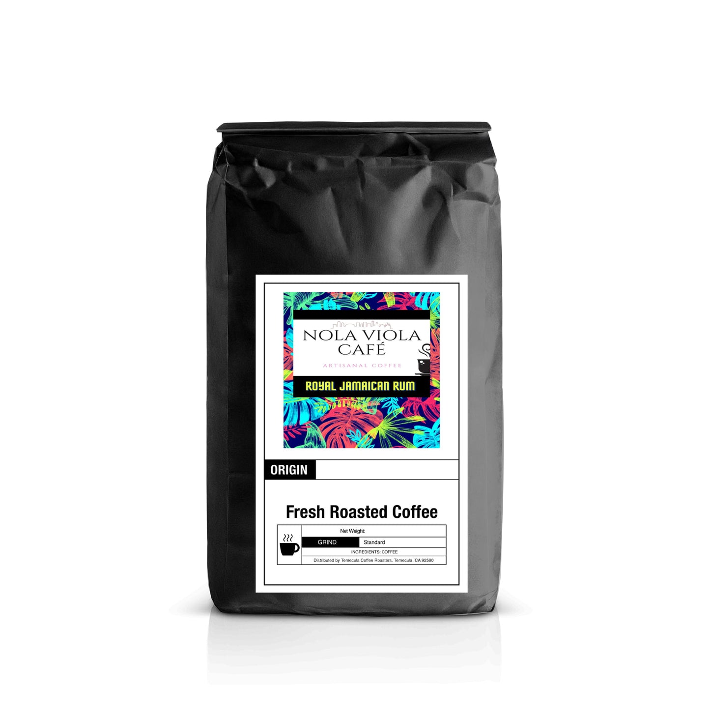(A)- Nola Viola Cafe' Coffee -Royal Jamaican Rum (Rum Flavored Coffee) Guatemala