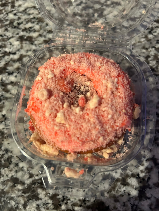 (B)- JJ’s Sweet Treats Strawberry Cookie Crumb Cupcake