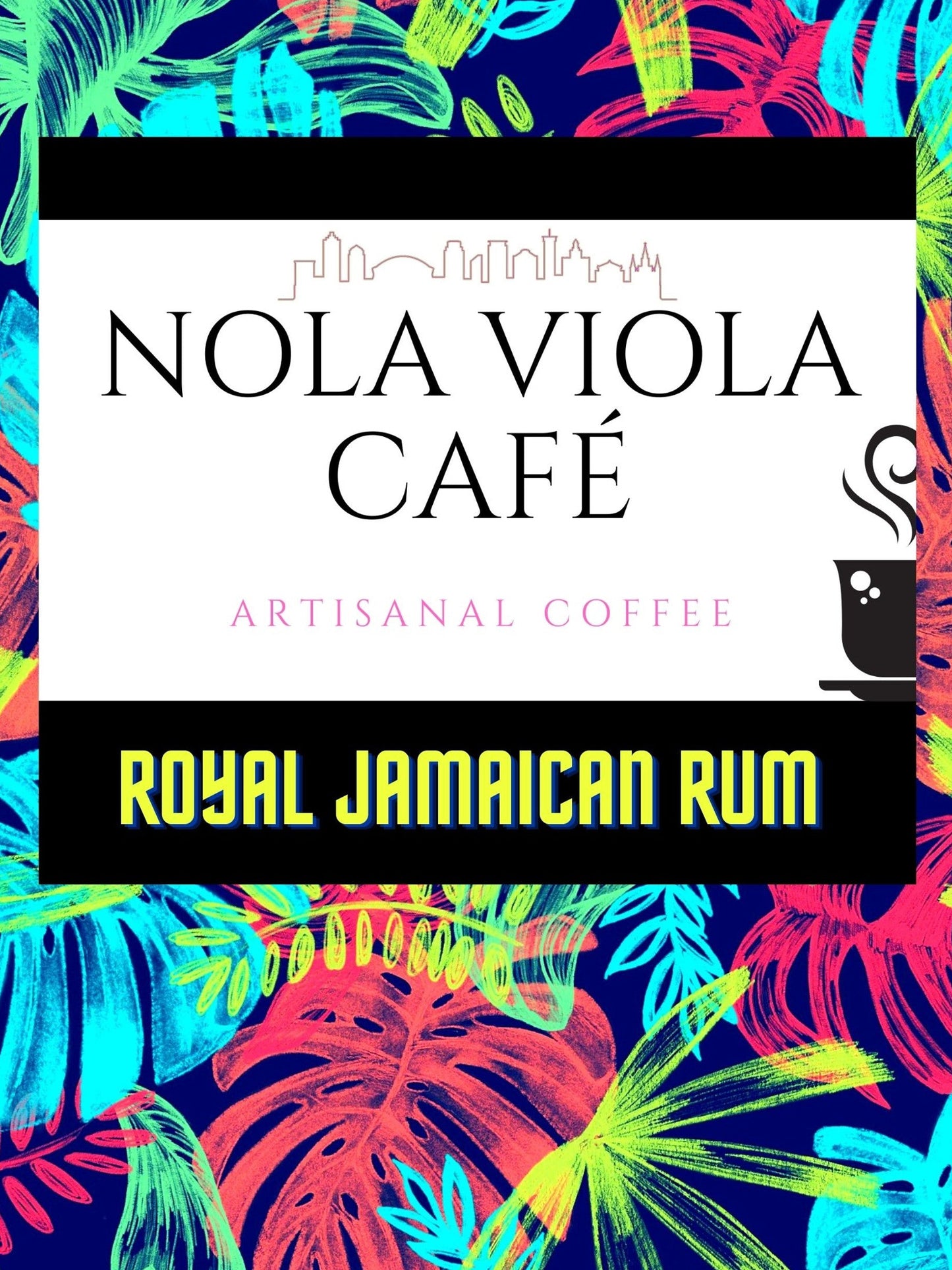 (A)- Nola Viola Cafe' Coffee  -Royal Jamaican Rum  (Rum Flavored Coffee) Guatemala